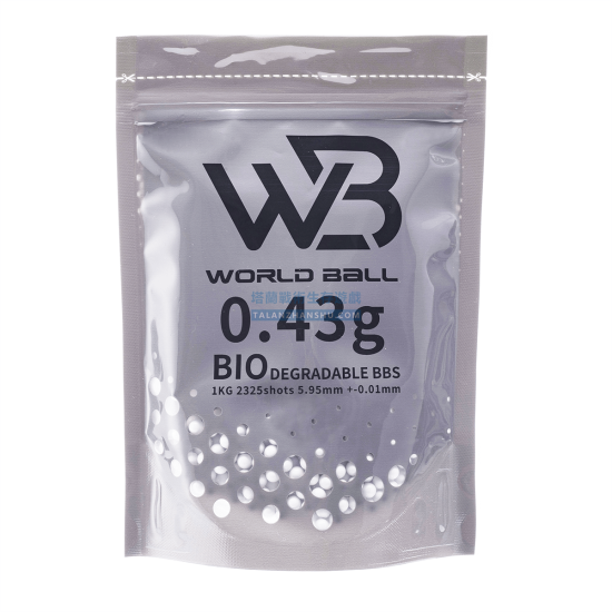 WB 6mm 精密研磨 0.20g-0.43g 白色 1kg/包 BB彈 WB 6mm 精密研磨 0.20g-0.43g 白色 1kg/包 BB彈