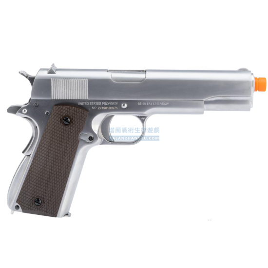 AW 柯特 授權 M1911A1 深刻版 CO2/瓦斯 後座力手槍 (顏色:銀/黑) AW 柯特 授權 M1911A1 深刻版 CO2/瓦斯 後座力手槍 (顏色:銀/黑)