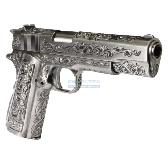 WE 全金屬 雕花 1911 重型後座力 氣槍手槍 - 銀色 WE 全金屬 雕花 1911 重型後座力 氣槍手槍 - 銀色