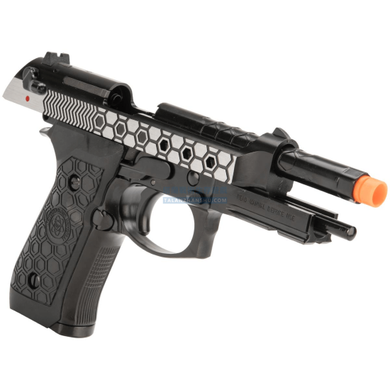 WE 六邊形蜂巢版 M92A1 全金屬 後座力 氣槍手槍(顏色:黑色/銀色/雙色) WE 六邊形蜂巢版 M92A1 全金屬 後座力 氣槍手槍(顏色:黑色/銀色/雙色)